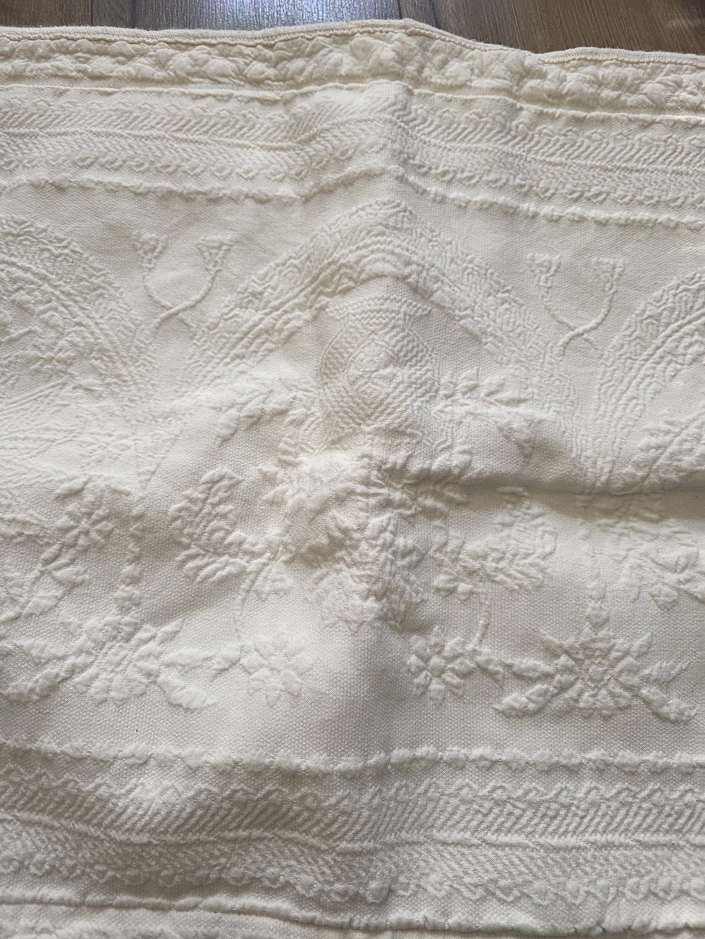 Cream Embossed Pillow Sham